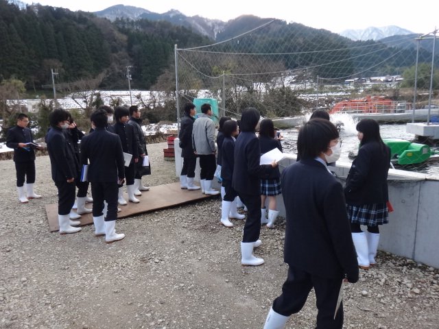 清水川（淡水）養魚場にて